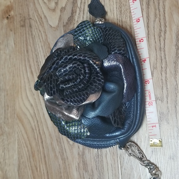 Brighton Rhapsody Sapphire 3D Flower Blue Pouch Wristlet - Picture 12 of 16